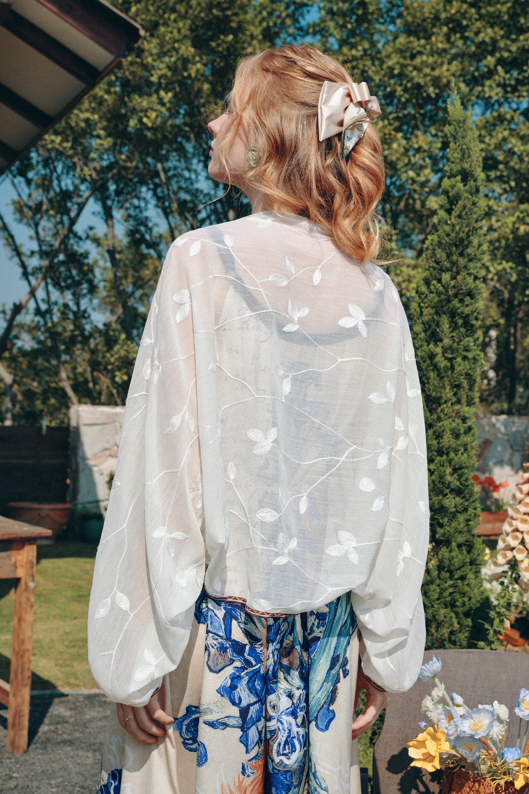 Embroidered Cardigan Jacket