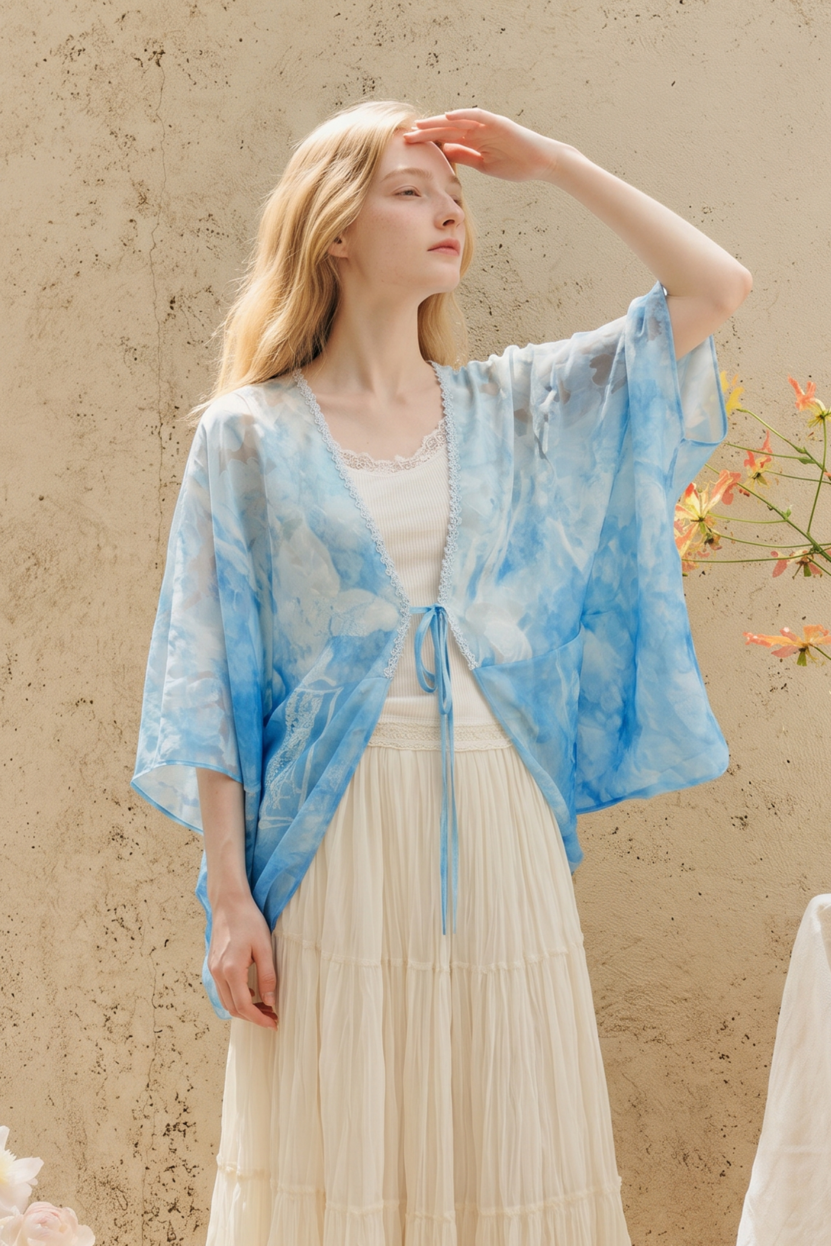 Lazy‑style V‑neck Outer Cardigan-LYONSENS