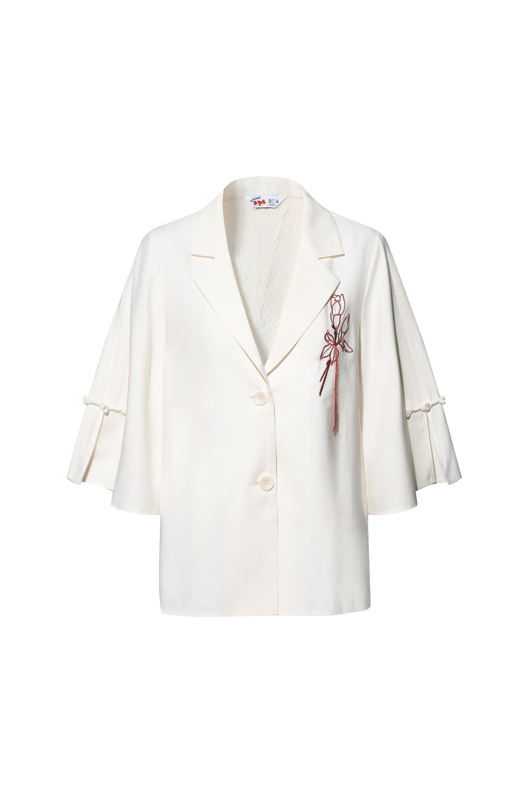 Rose Embroidered Blazer Jacket