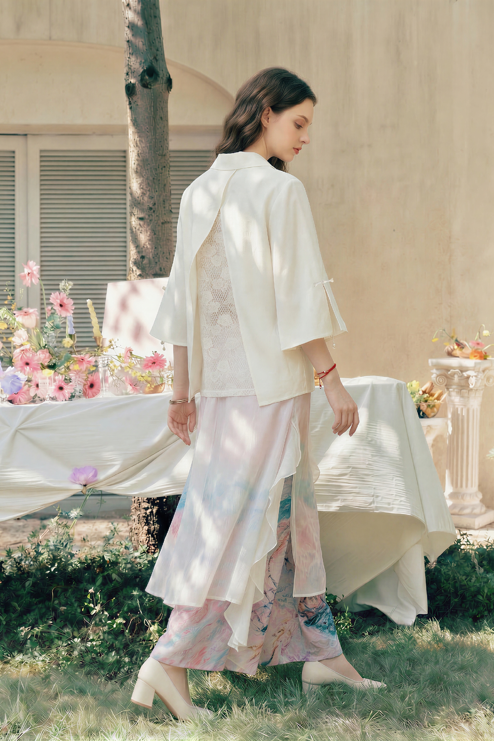 Rose Embroidered Blazer Jacket