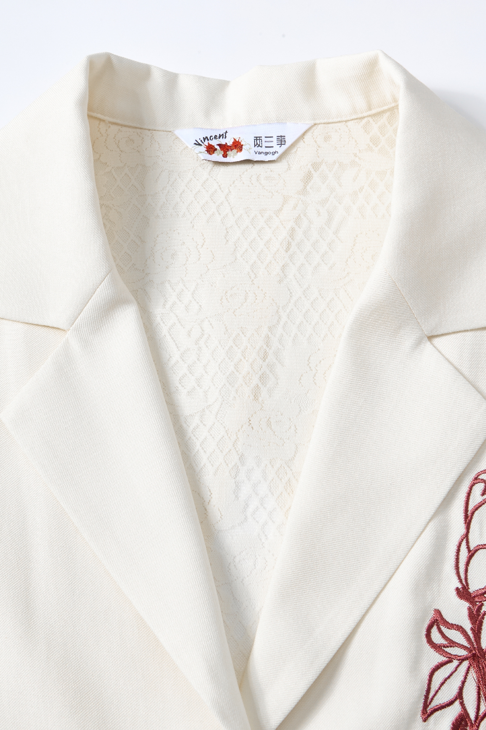 Rose Embroidered Blazer Jacket