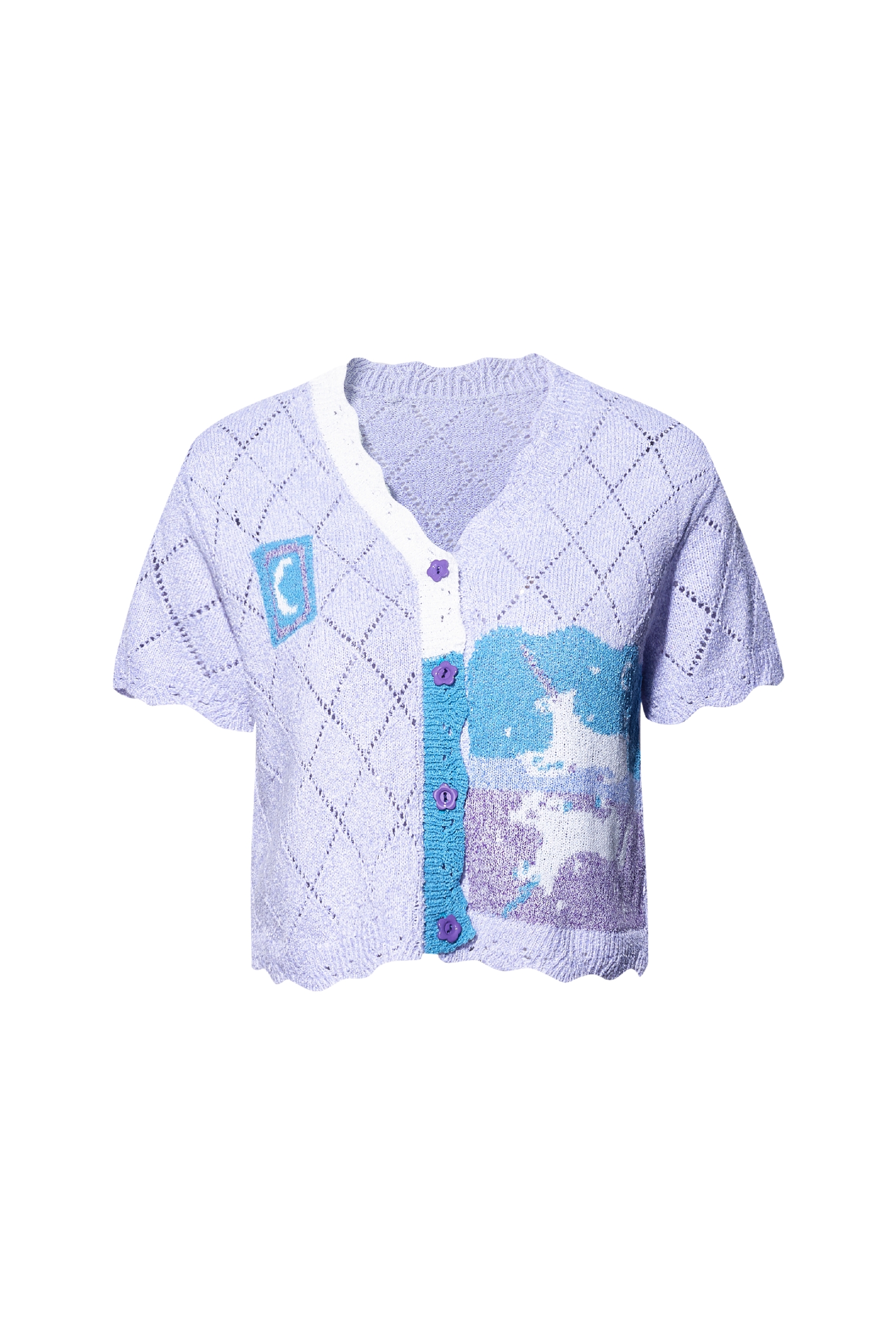 Hollow V-Neck Knit Top