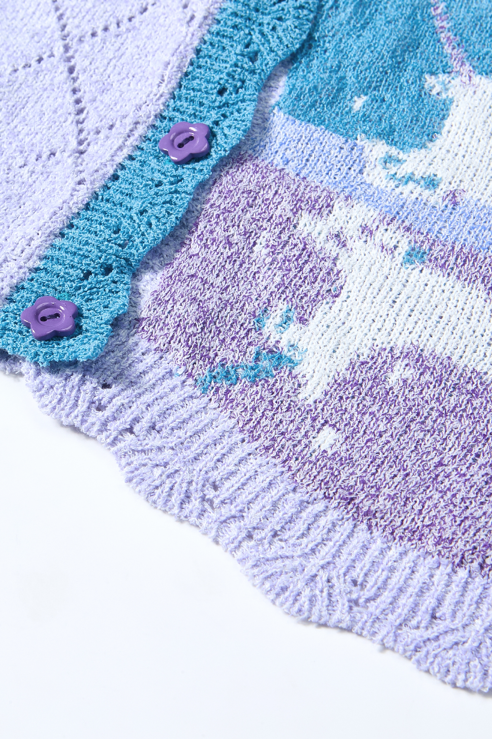 Hollow V-Neck Knit Top