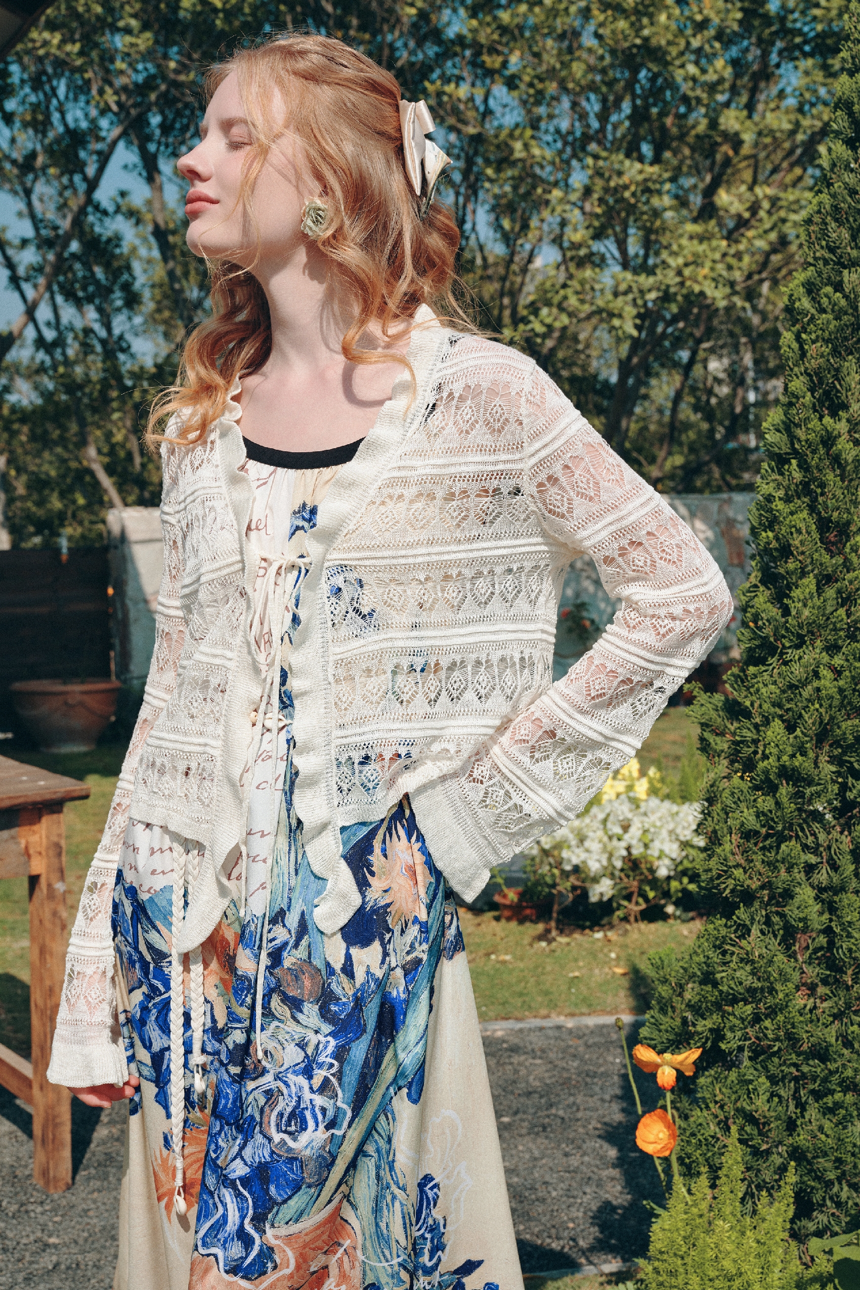 Hollow Knit Cardigan