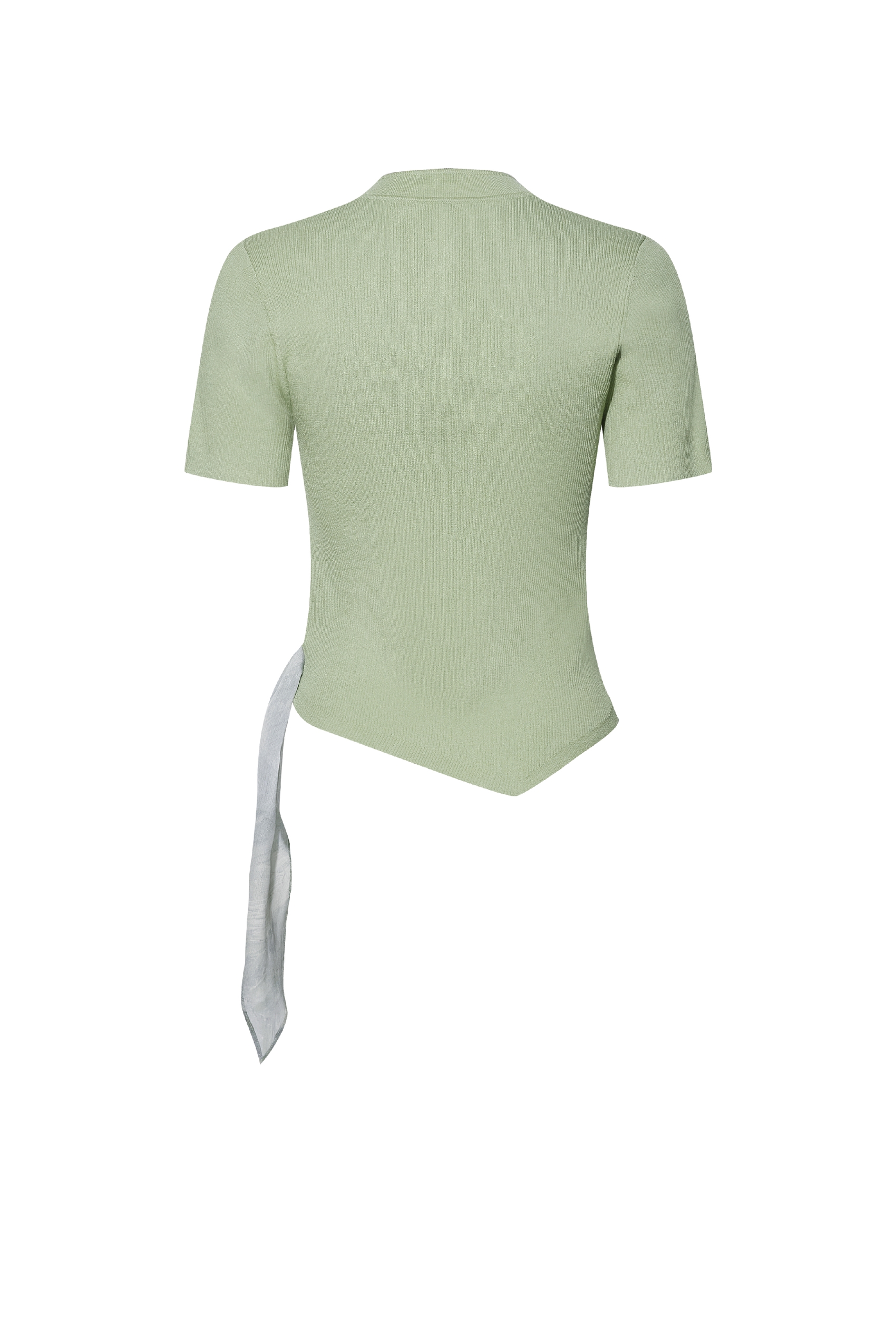 Printed Patchwork Knit Top