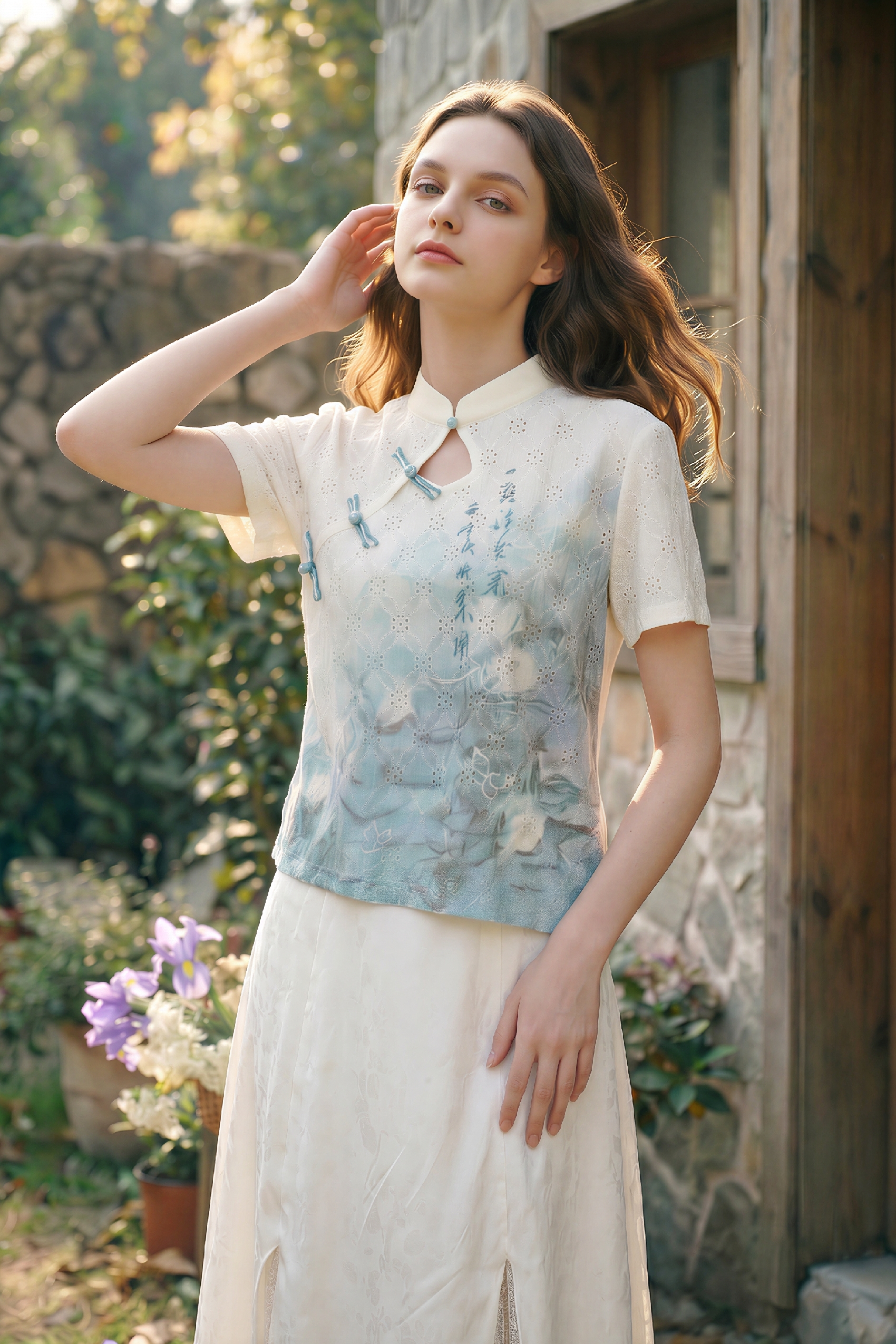 Chinese Style Frog Button Knit Top