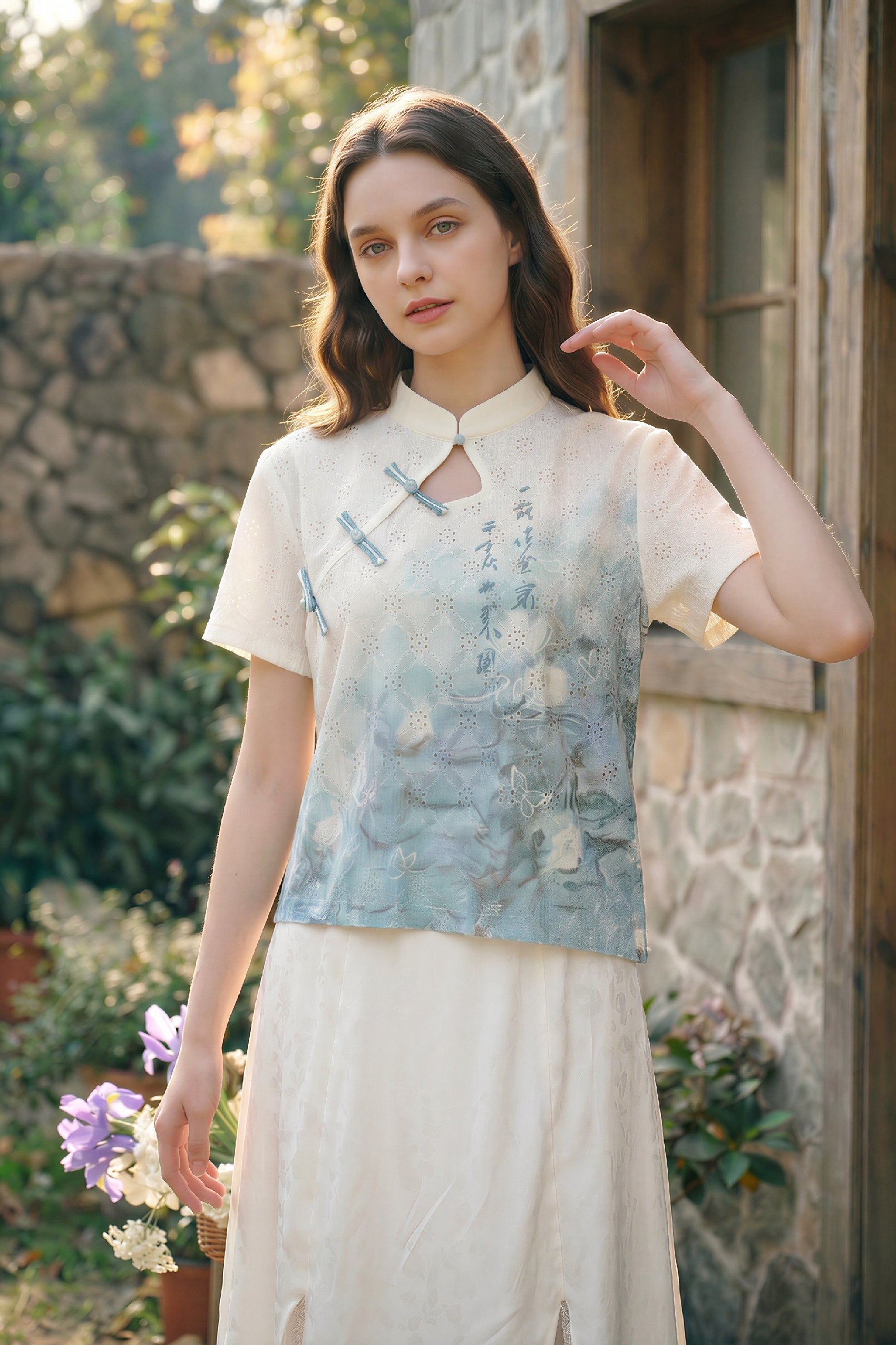Chinese Style Frog Button Knit Top