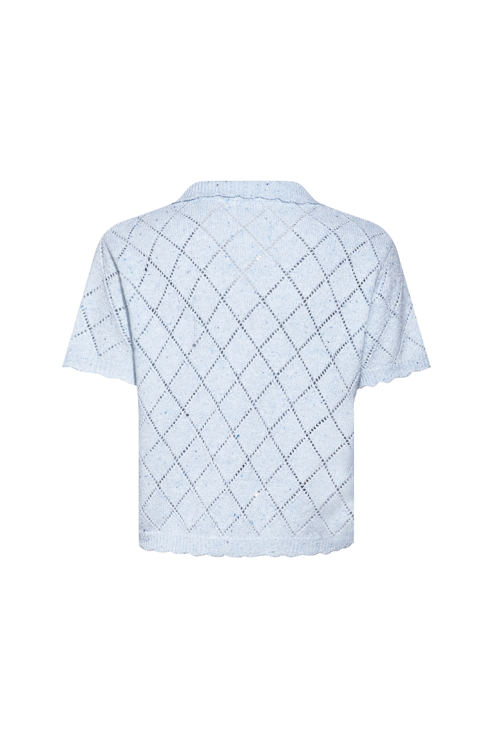 Jacquard Lapel Knit Top