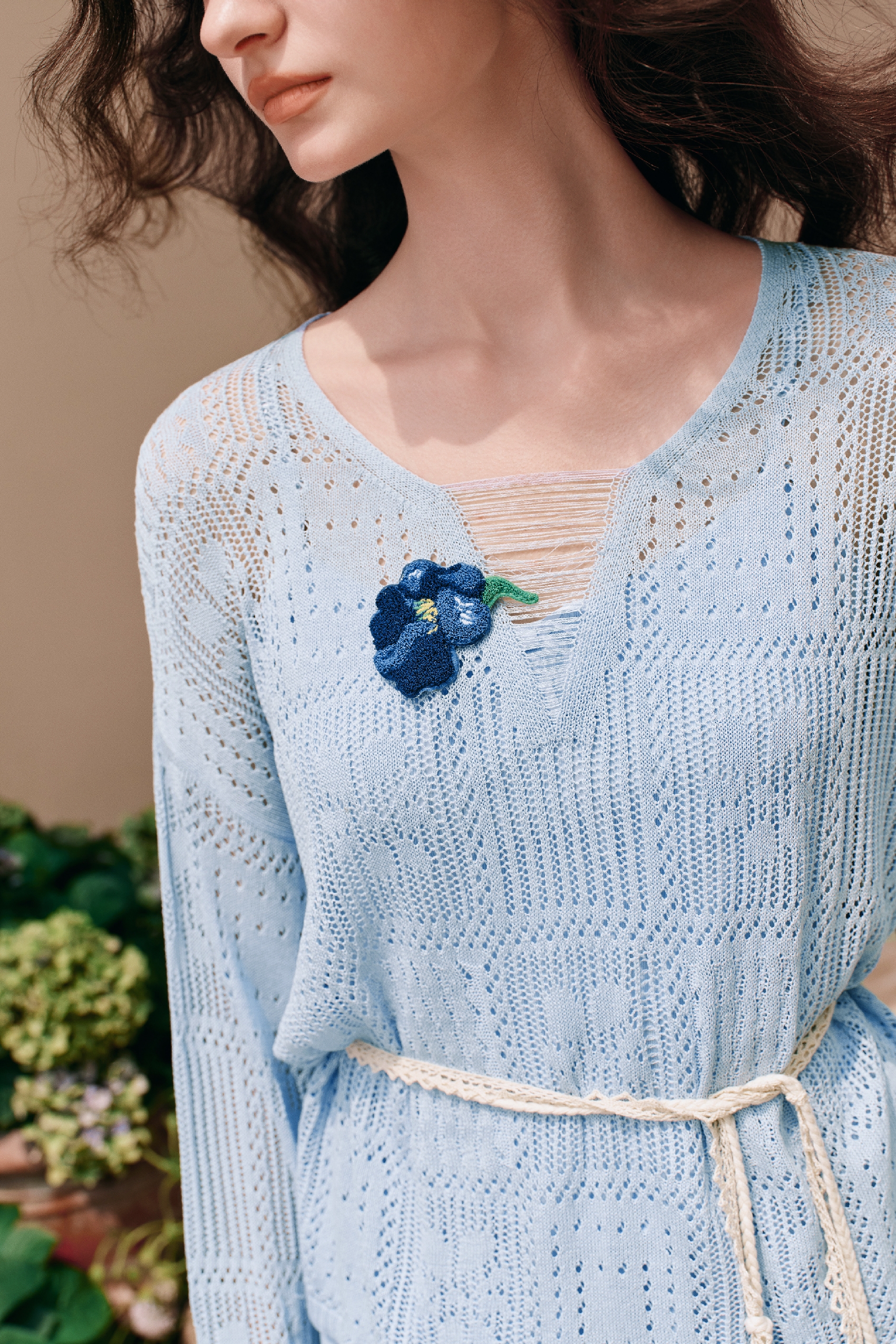 Tie-waist Knit Top