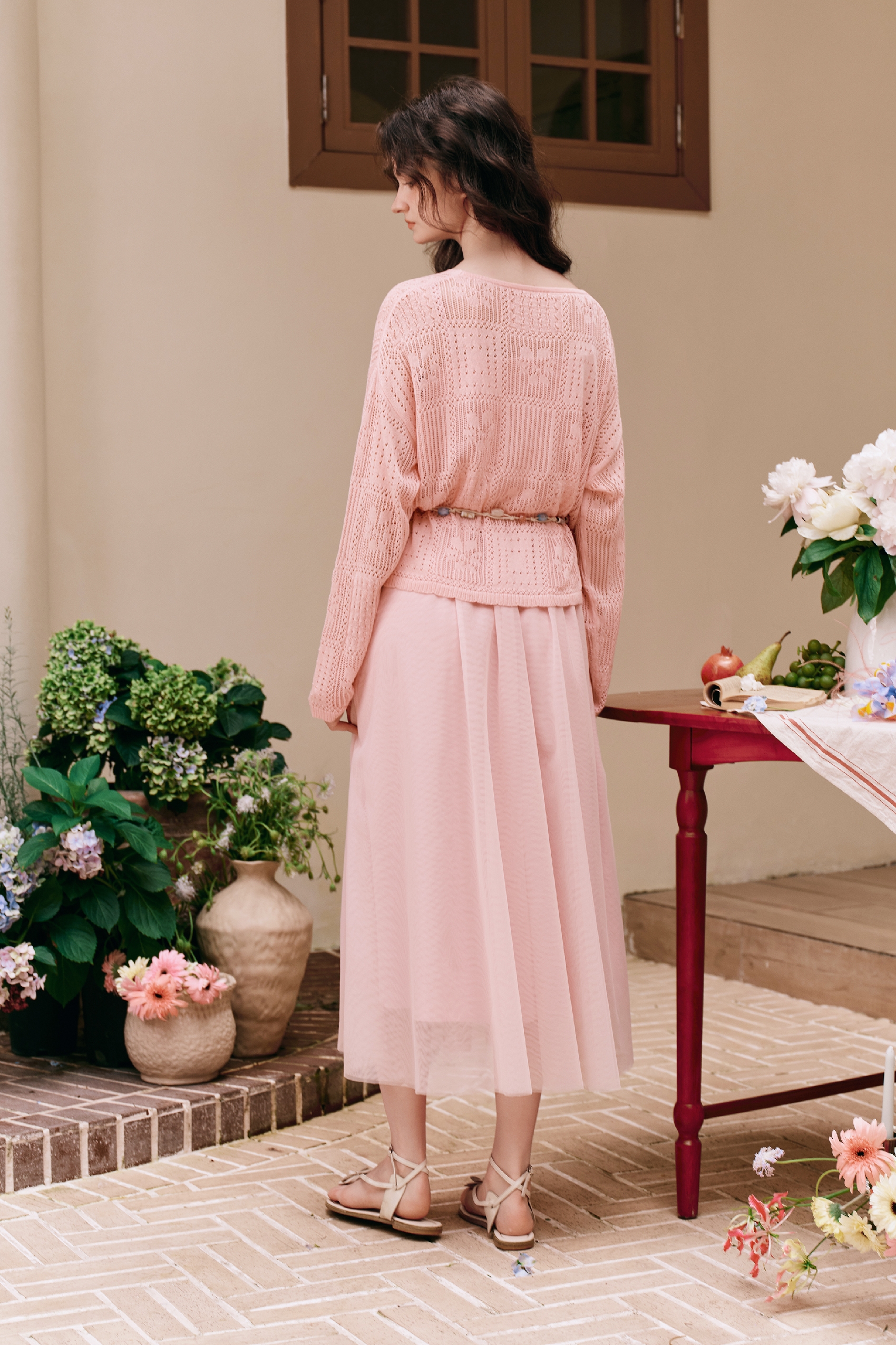Tie-waist Knit Top