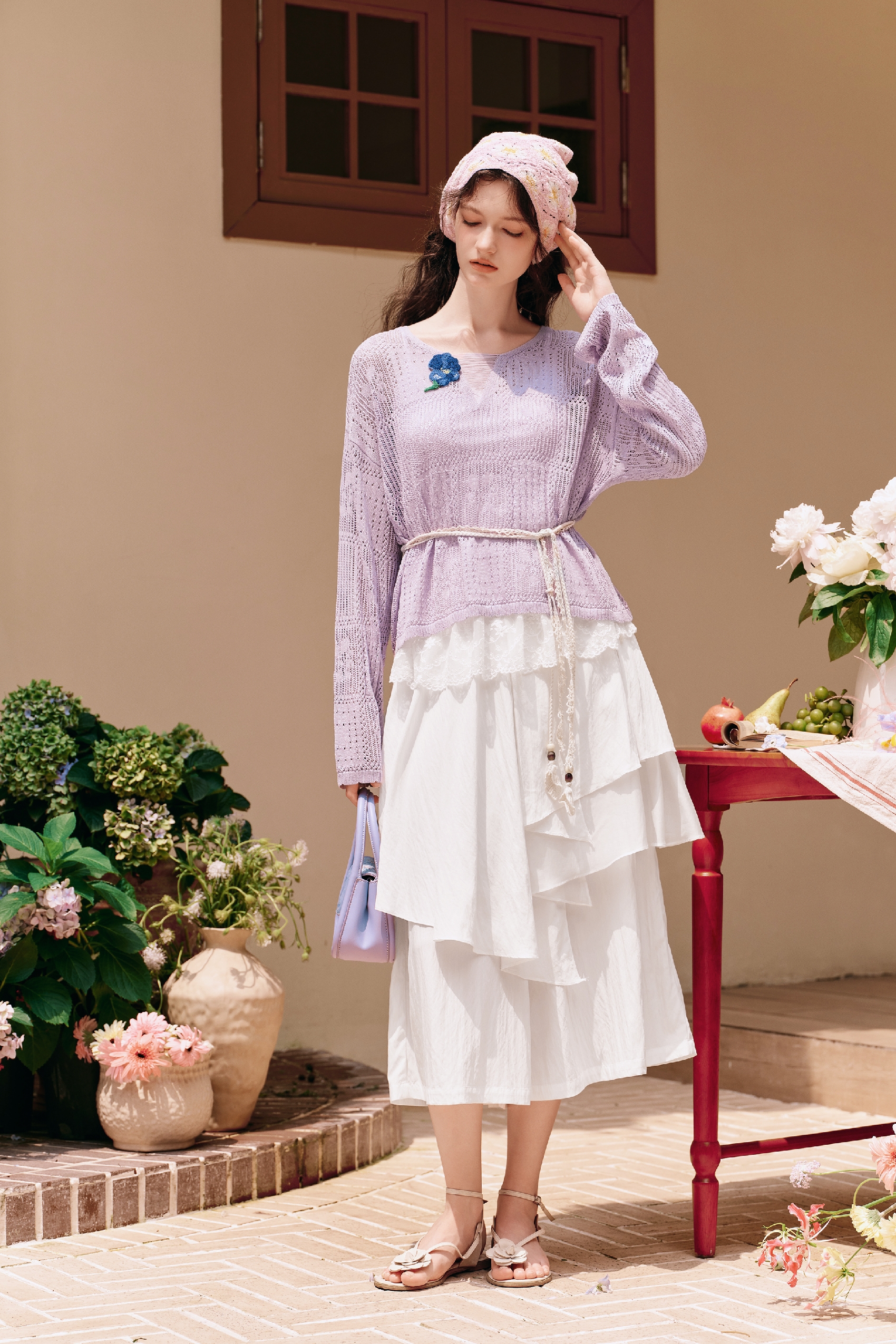 Tie-waist Knit Top