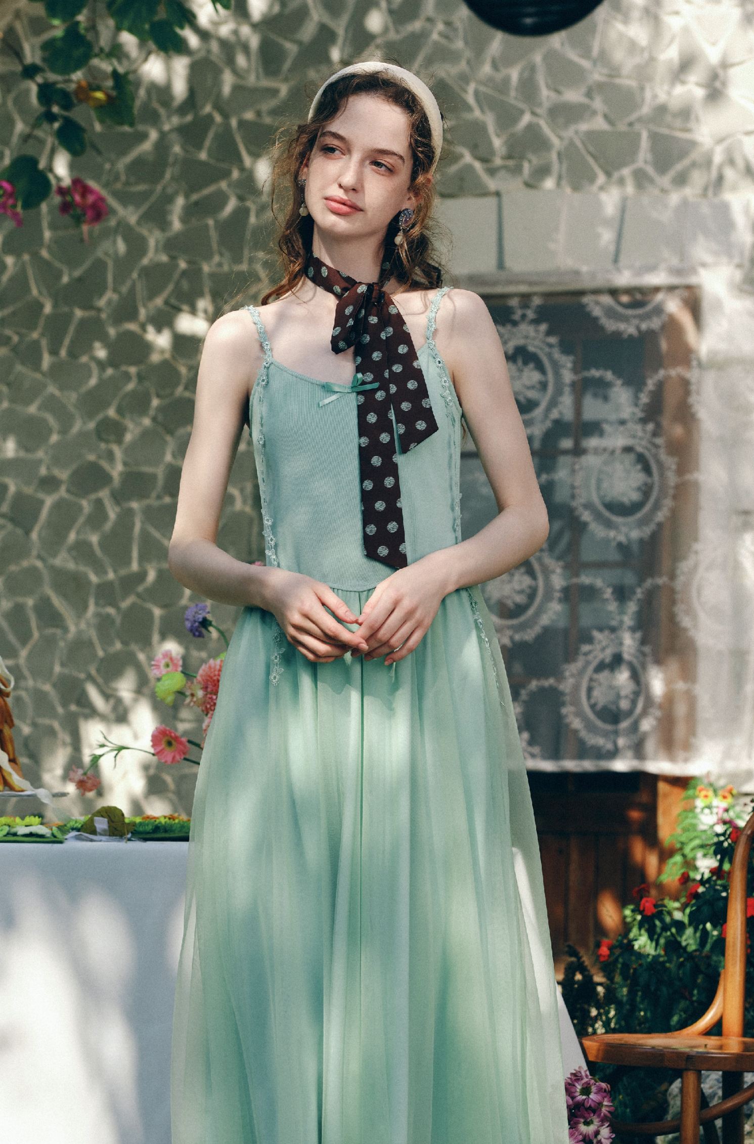 French-Style Spaghetti Strap Dress