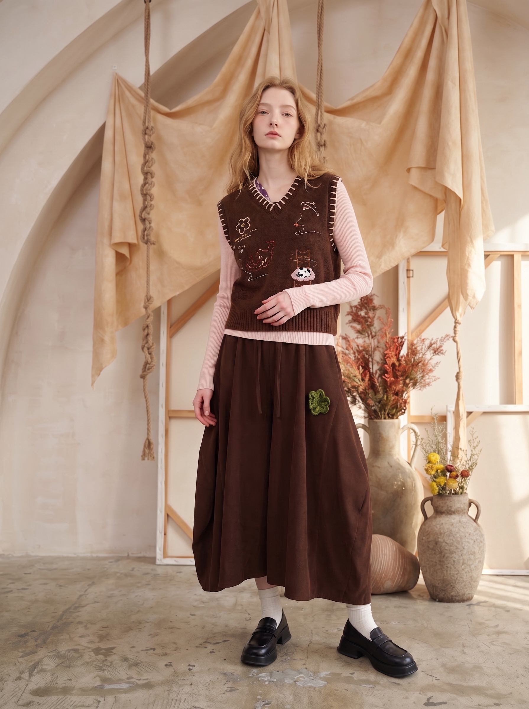 Oversized Pocket Loose-Fit Mid-Length Shorts-LYONSENS