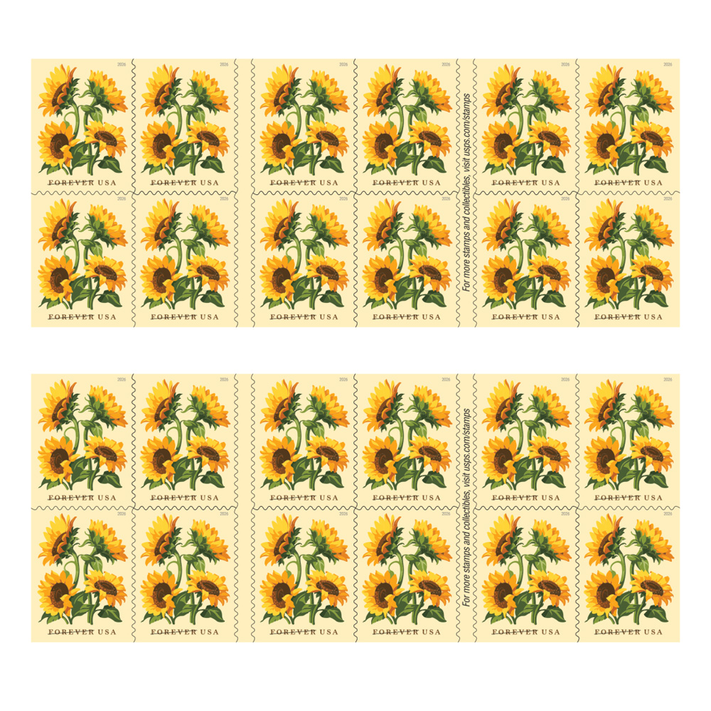 2026 Sunflowers Stamps Forever First Class Postage Stamps