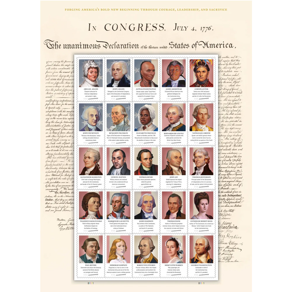 2026 Figures of the American Revolution Forever First Class Postage Stamps