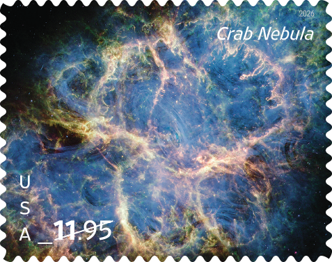 2026 Crab Nebula Priority Mail Postage Stamps