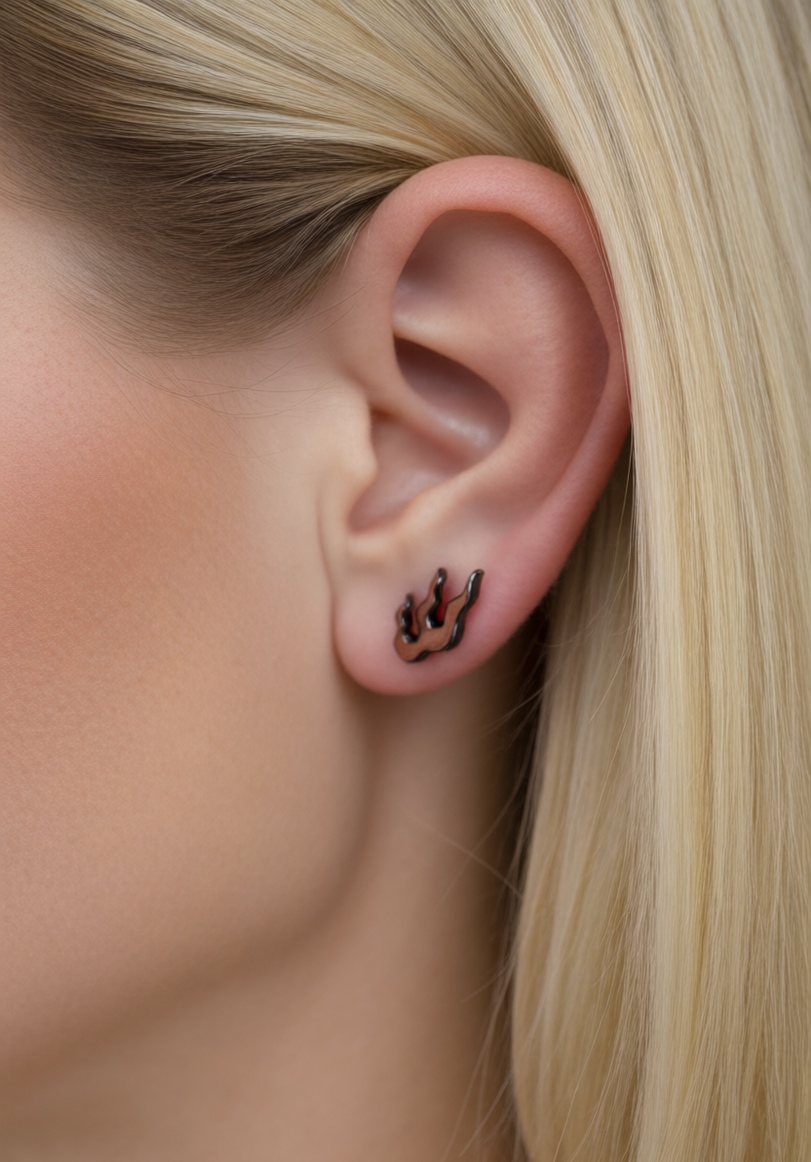 Flame earrings