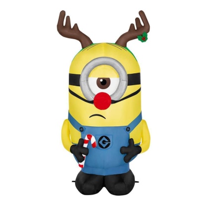 3.5 ft LED Stuart Unamused in Holiday Costume