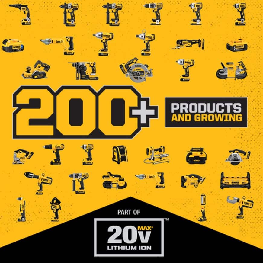Our largest cordless platform continues to expand making 20 VOLT MAX a system you can build on.