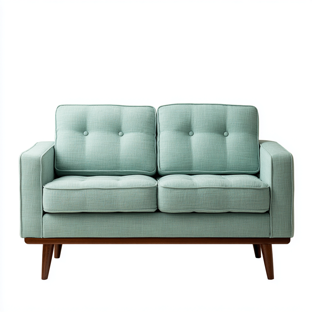 Divano lineare - tessuto - 145x78x86 cm - verde acqua - stile moderno-Comfyete