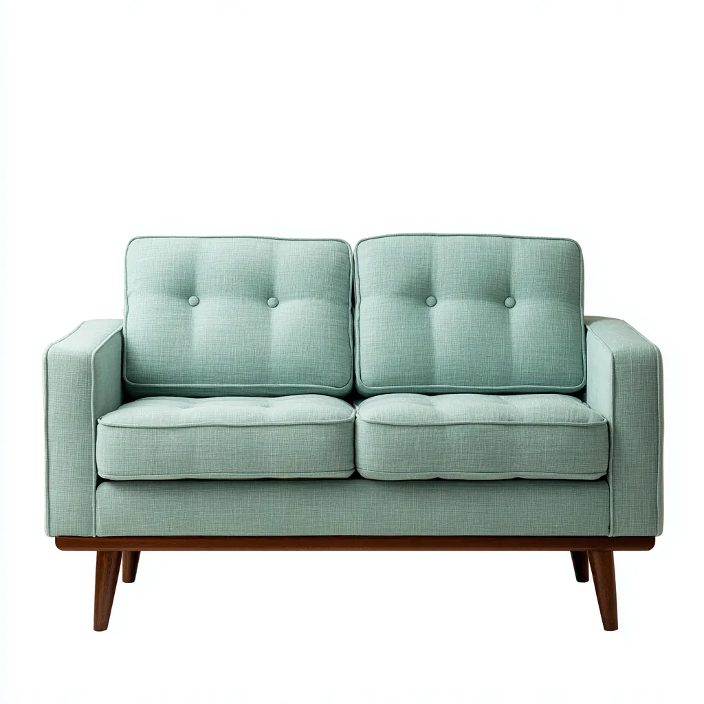 Divano lineare - tessuto - 145x78x86 cm - verde acqua - stile moderno-Comfyete