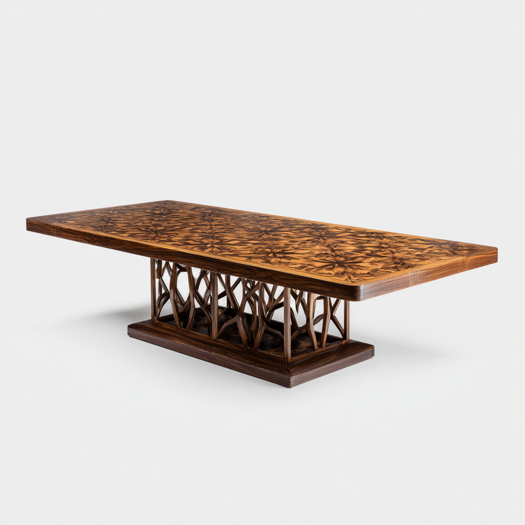 Tavolo da pranzo-legno-195 x 98 x 78 cm-marrone-design contemporaneo-Comfyete