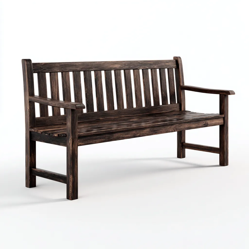 Panca da giardino-legno-145x59x96 cm-marrone-design classico-Comfyete