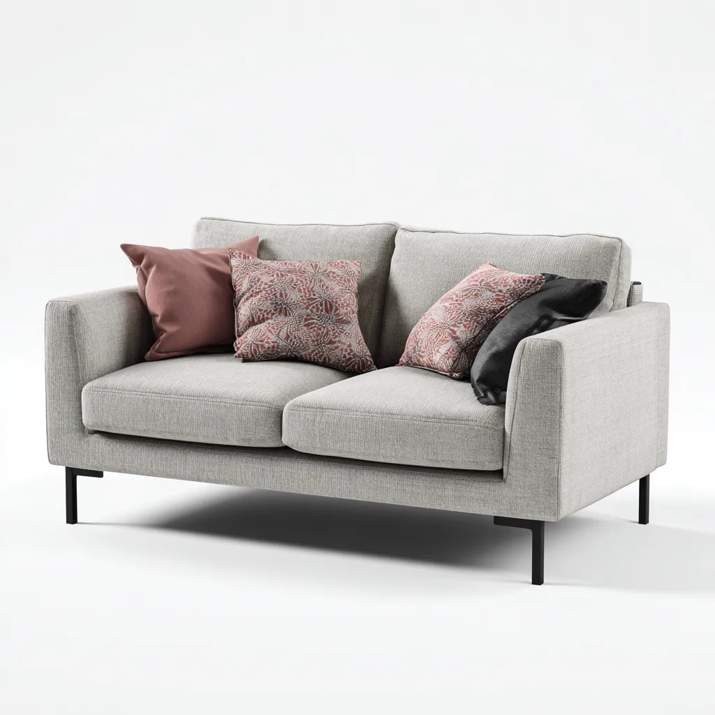 Divano lineare - tessuto - 168x90x85 cm - grigio - stile moderno-Comfyete