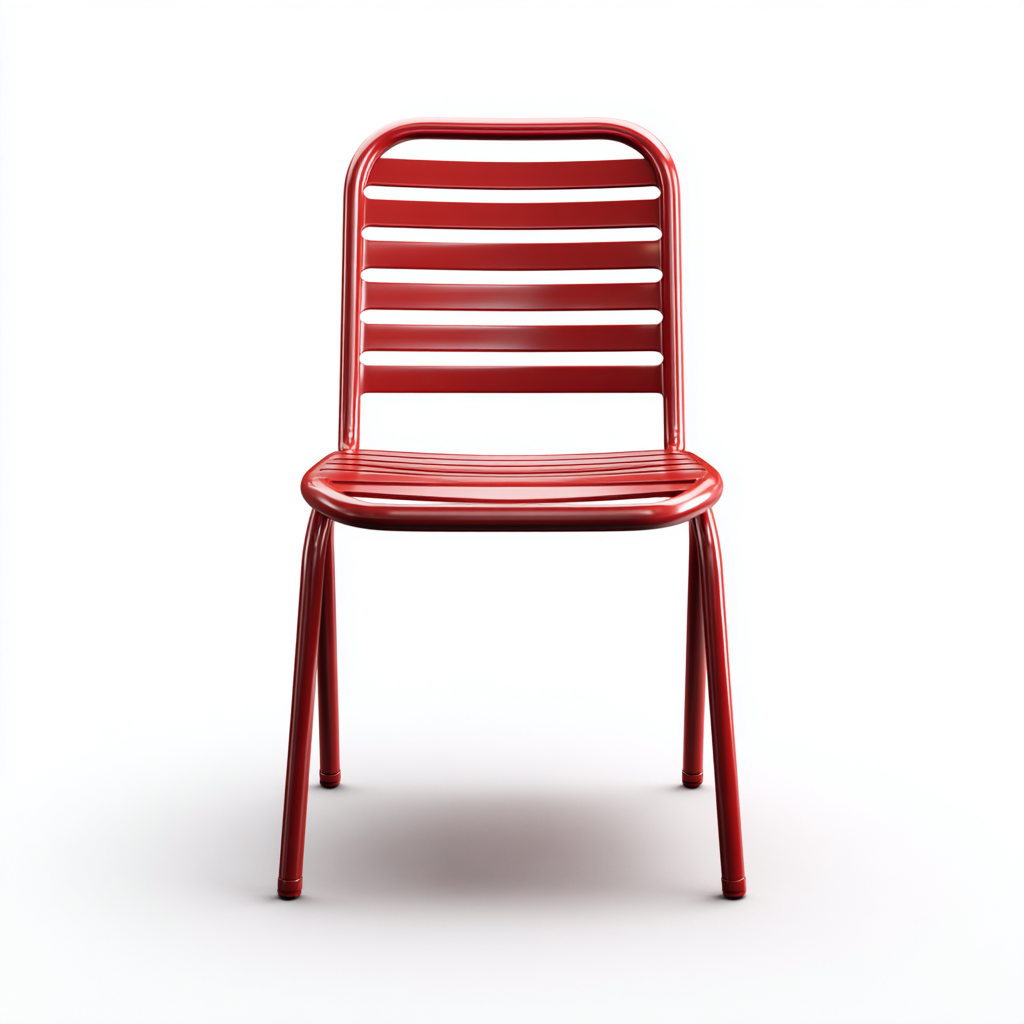 Sedia da giardino-metallo-50x50x83 cm-rosso-design moderno-Comfyete