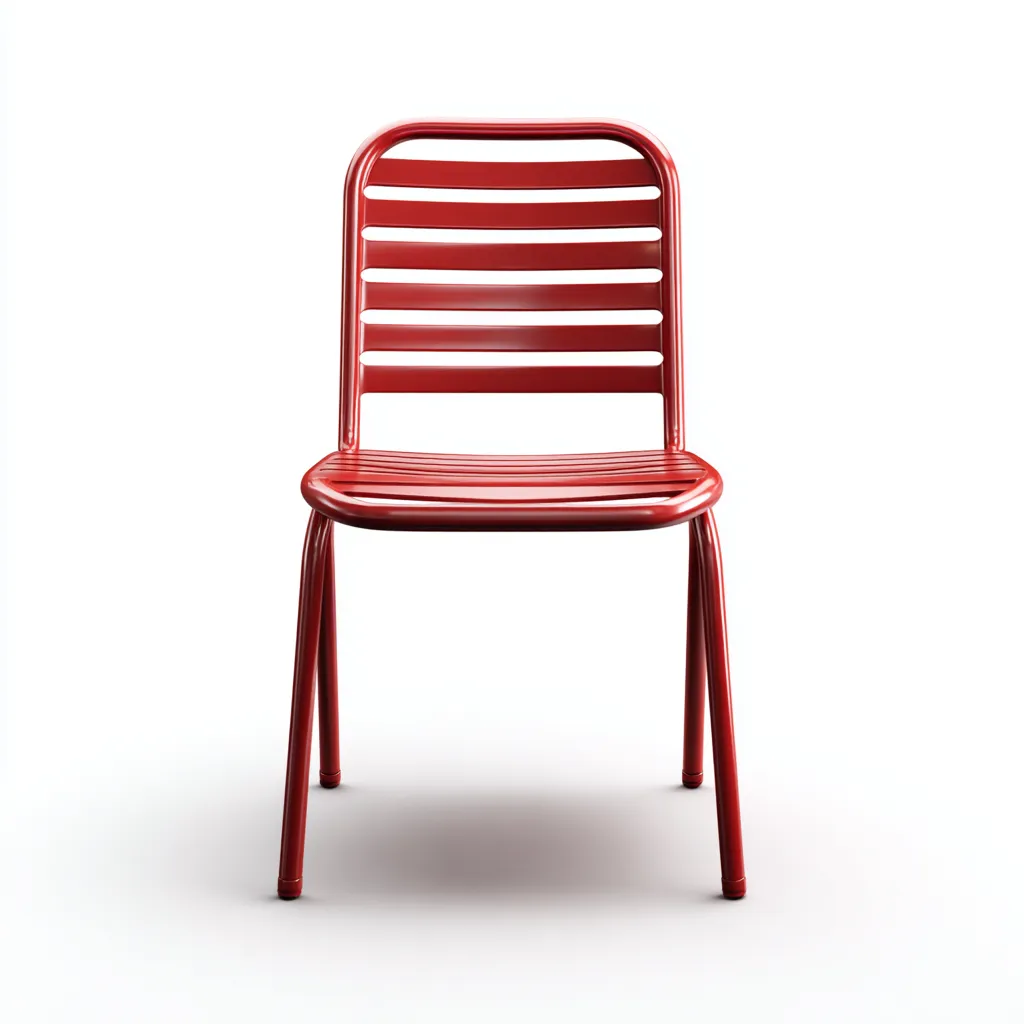 Sedia da giardino-metallo-50x50x83 cm-rosso-design moderno-Comfyete