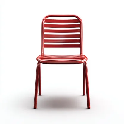 Sedia da giardino-metallo-50x50x83 cm-rosso-design moderno-Comfyete