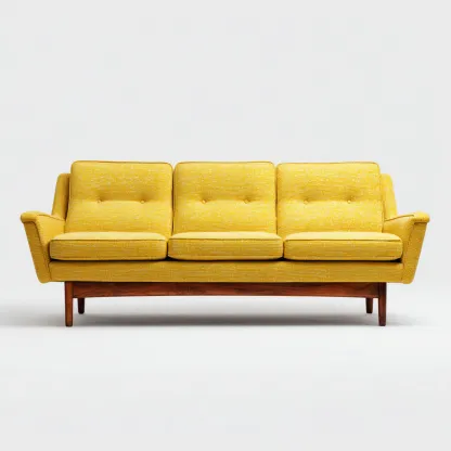 Divano lineare - tessuto - 186x80x87 cm - giallo - stile moderno-Comfyete