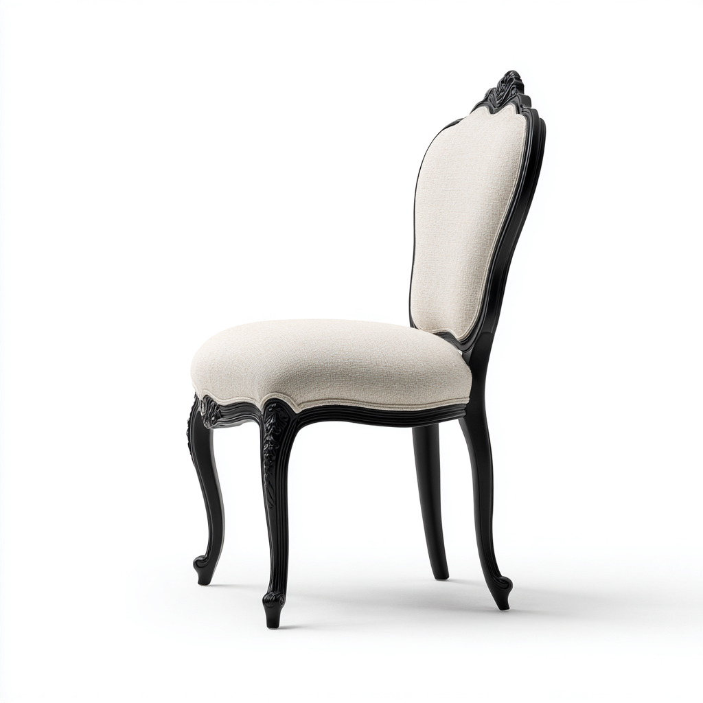 Sedia da pranzo-legno-tessuto-53x48x97 cm-bianco-classico-Comfyete