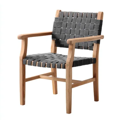 Sedia da giardino-legno-tessuto-60x58x88 cm-marrone-grigio-design moderno-Comfyete