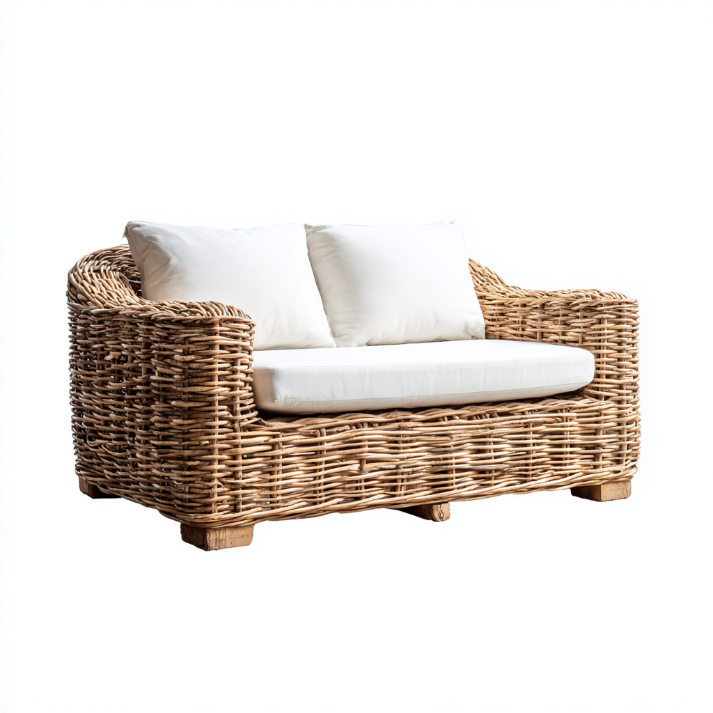 Divano da esterno-rattan-tessuto-162x92x83 cm-naturale-beige-stile naturale-Comfyete