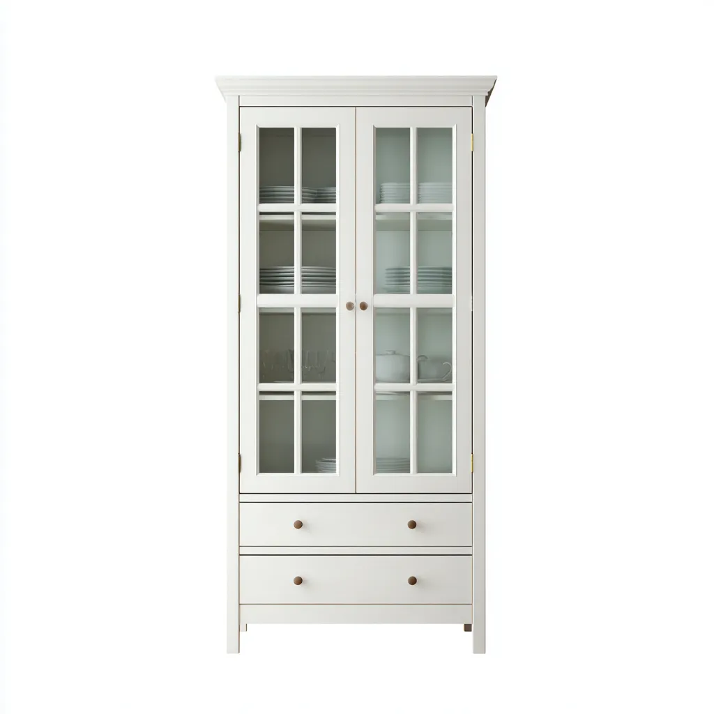 Armadietto da cucina-legno-90x45x190 cm-bianco-classico-Comfyete