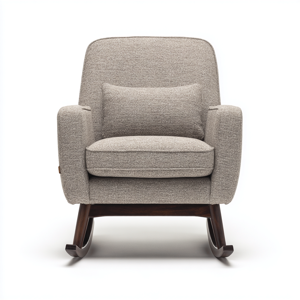 Sedia a dondolo - tessuto - 82x76x100 cm - grigio - design moderno-Comfyete