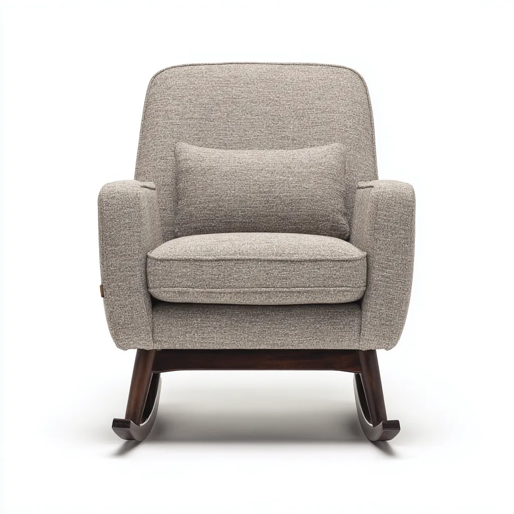 Sedia a dondolo - tessuto - 82x76x100 cm - grigio - design moderno-Comfyete