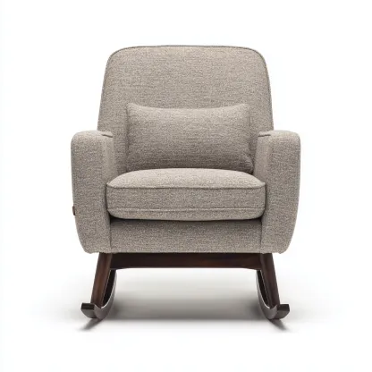 Sedia a dondolo - tessuto - 82x76x100 cm - grigio - design moderno-Comfyete