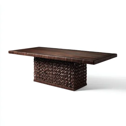 Tavolo da pranzo-legno-185 x 95 x 78 cm-marrone-design contemporaneo-Comfyete