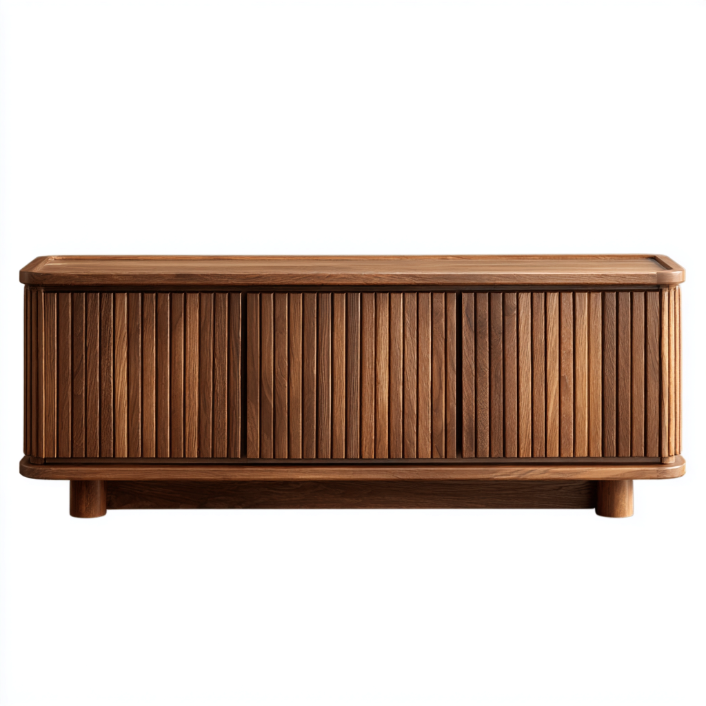 Mobile TV - legno - 150x40x55 cm - noce scuro - design minimalista-Comfyete