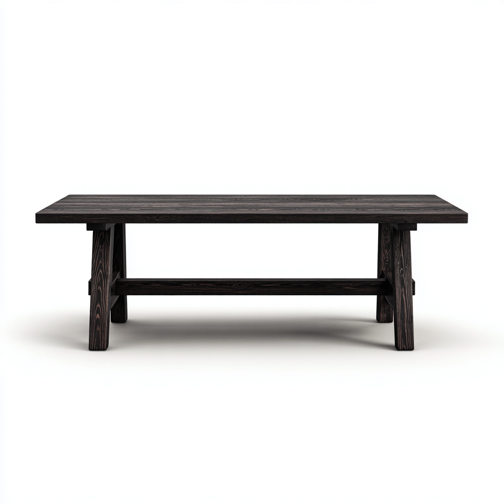 Tavolo da pranzo-legno-200 x 98 x 77 cm-marrone scuro-design contemporaneo-Comfyete