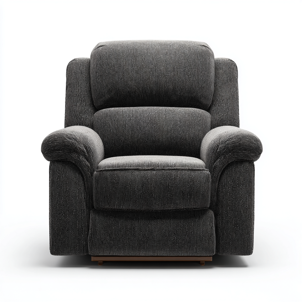 Poltrona reclinabile - tessuto imbottito - 102x95x104 cm - grigio scuro - design classico-Comfyete