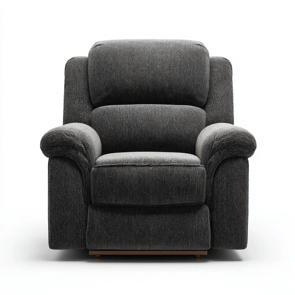 Poltrona reclinabile - tessuto imbottito - 102x95x104 cm - grigio scuro - design classico-Comfyete