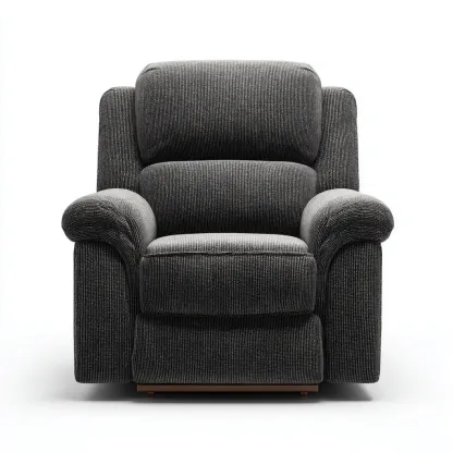 Poltrona reclinabile - tessuto imbottito - 102x95x104 cm - grigio scuro - design classico-Comfyete