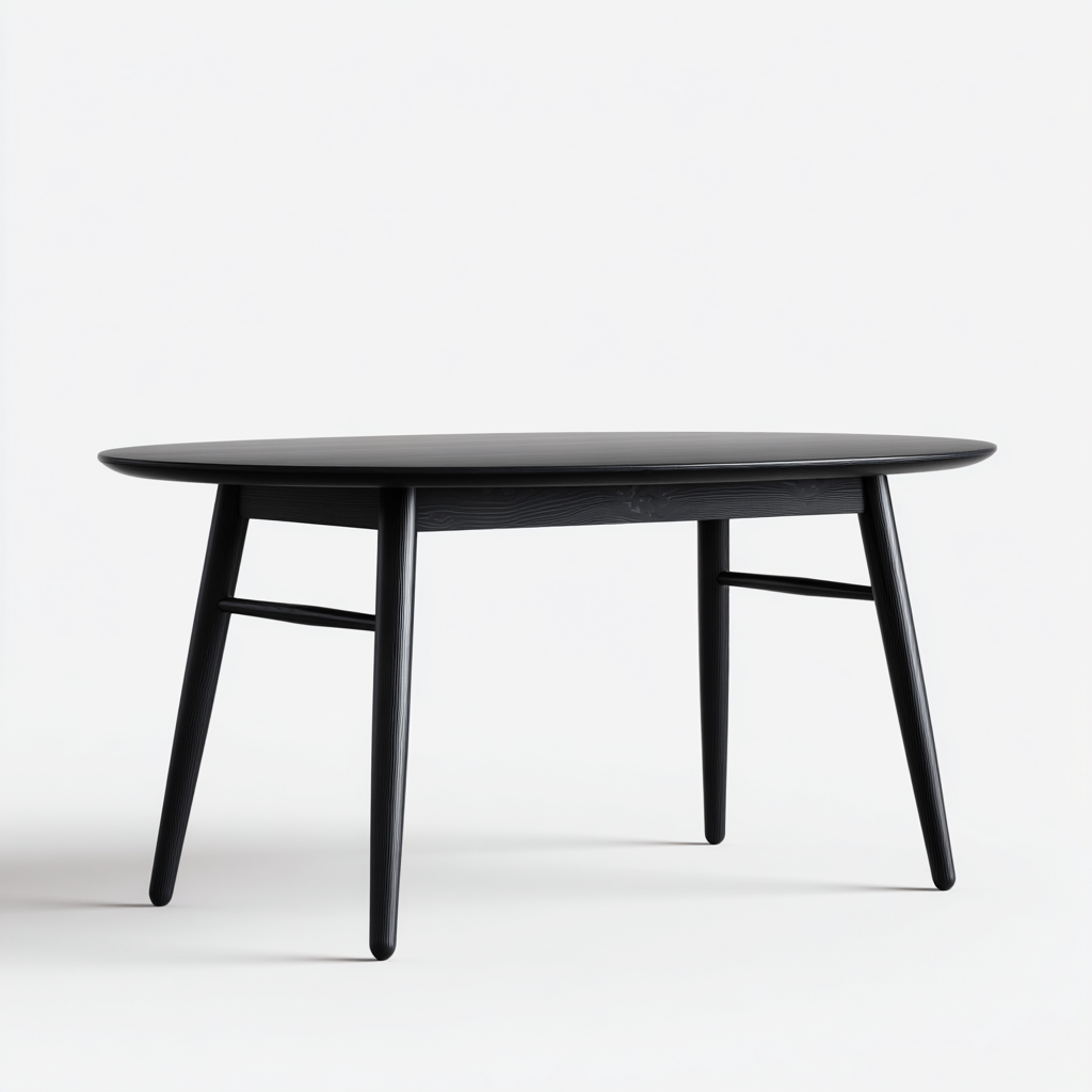 Tavolo da pranzo-legno-160x95x75 cm-nero-design moderno-Comfyete