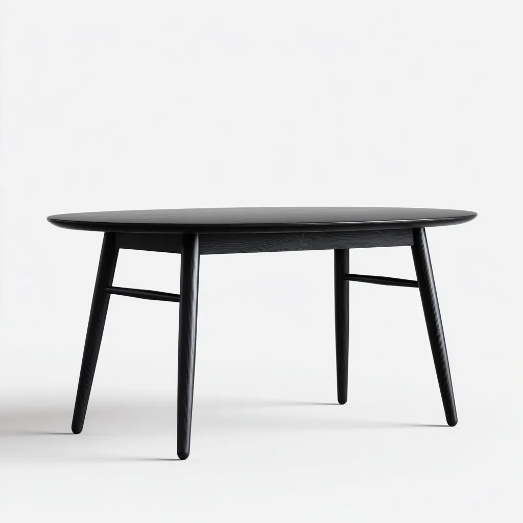 Tavolo da pranzo-legno-160x95x75 cm-nero-design moderno-Comfyete