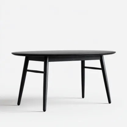 Tavolo da pranzo-legno-160x95x75 cm-nero-design moderno-Comfyete