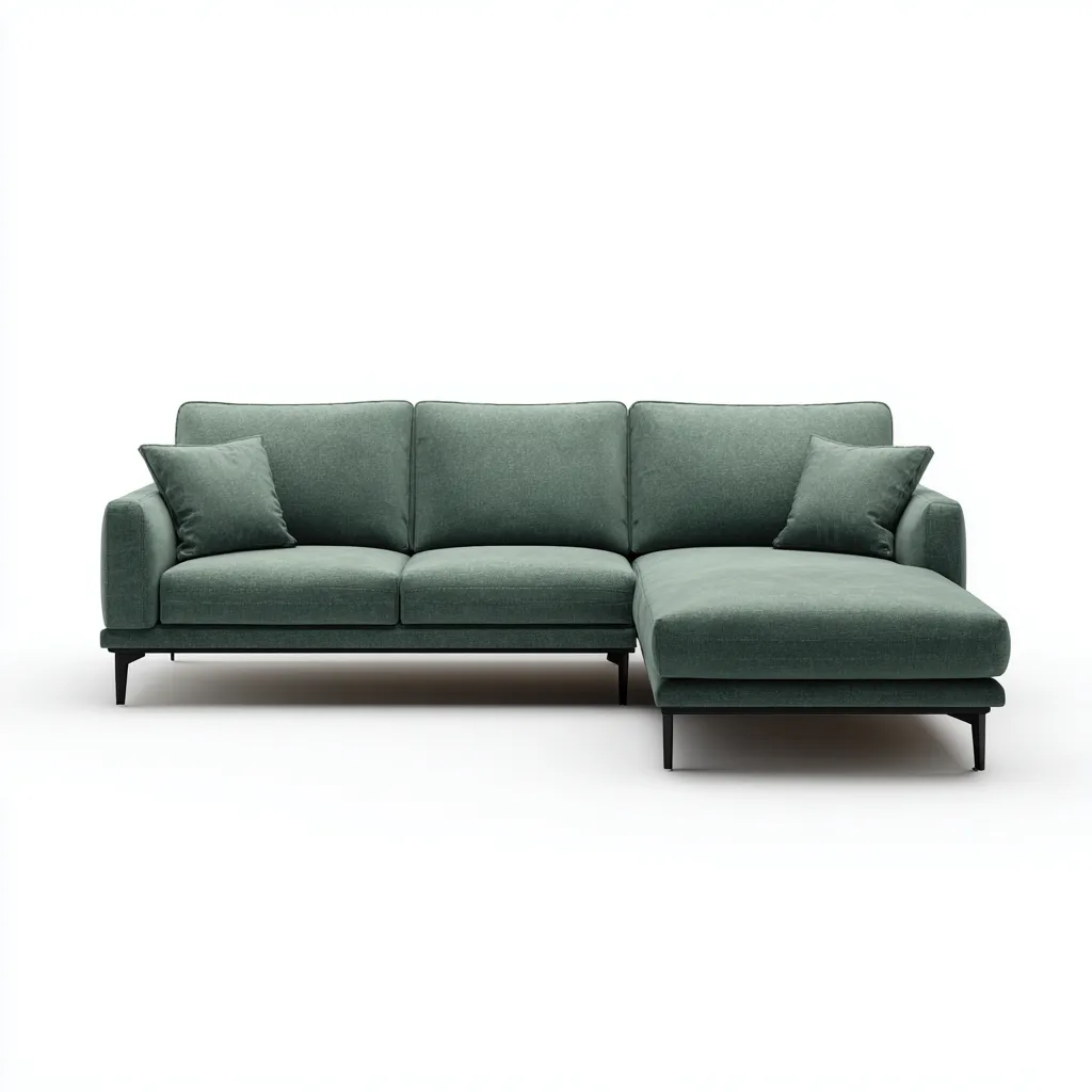 Divano angolare - tessuto - 285x165x85 cm - verde - stile moderno-Comfyete