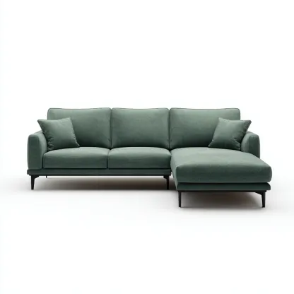 Divano angolare - tessuto - 285x165x85 cm - verde - stile moderno-Comfyete